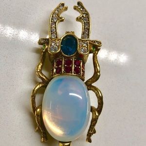 Joan Rivers Private Collection Opal Beetle Pin